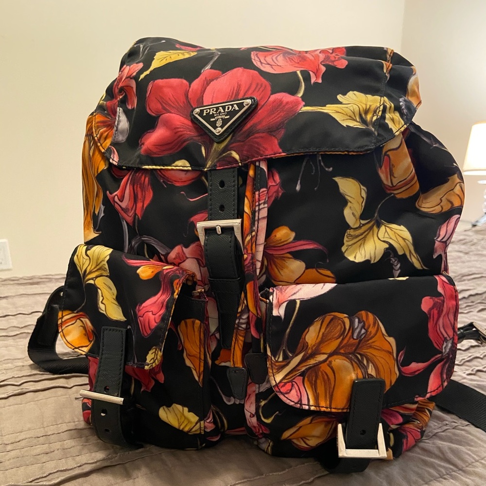 Prada Nylon and Saffiano Backpack